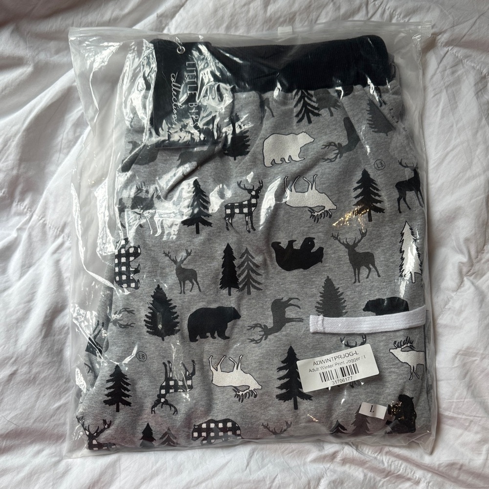Little Bipsy Gray and Black winter print jogger
